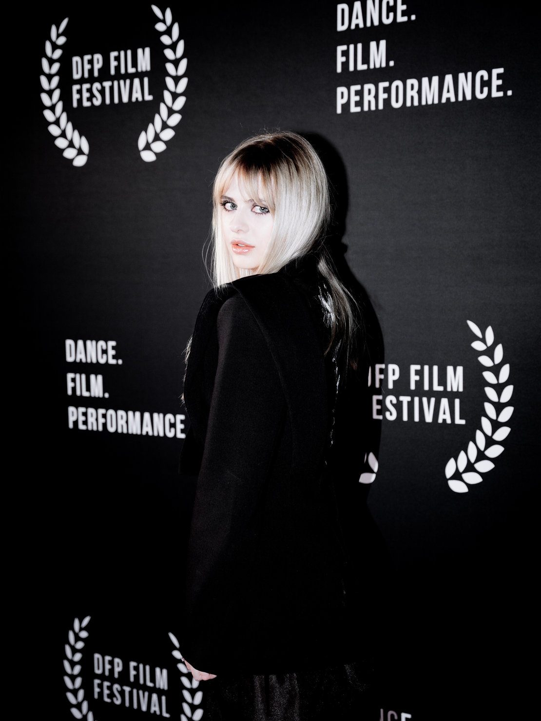 Angelina Gorgaeva of Dance.Film.Performance, MNEEMO's movement director for the Neon Black takeover, at the DFP Film Festival