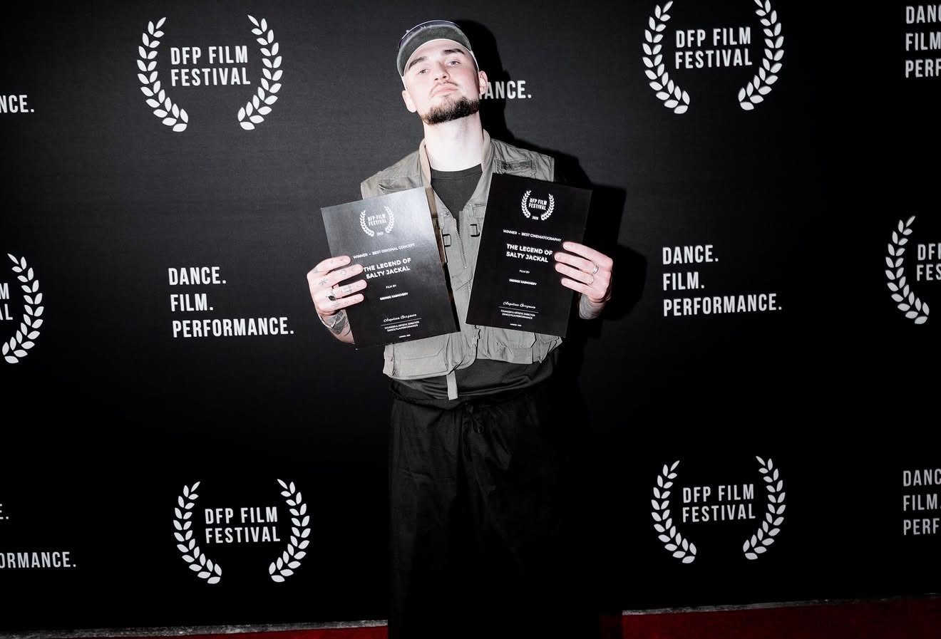 George Kashcheev At the DFP Film Festival, part of the Dance.Film.Performance world behind the filmed Neon Black takeover